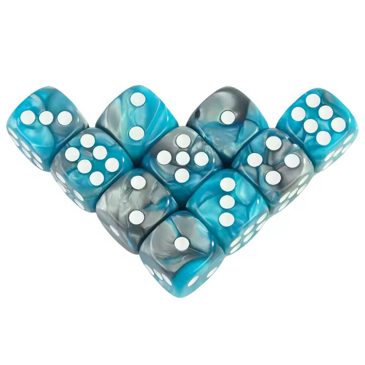 12mm D6 Acrílico Dados Mini 6 Cara Dos Colores Esquina Redondeada Juego De Mesa Accesorios Para Club Fiesta DND RPG Barra - 1