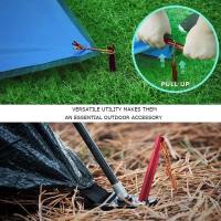 Juego De 10 Piezas De Aluminio Ultraligero Palos De Tenda 18cm Para Camping Al Aire Libre Con Cordón De Viento Y Bolsa De Almacenamiento Para Palos De Tenda - details 5