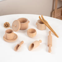 Juego De Rompecabezas Sensorial Montessori Set De Cocina Simulado Juguetes De Madera Para Educación Temprana Experiencia Familiar Edad Infantil - details 4