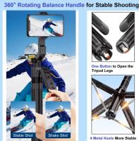 Automático Facial Seguimiento Trípode de 360° Rotación, Sin App,  de 32.5cm extensible 180cm Trípode para Teléfono con Sensor de Movimiento, Soporte para Cámara de Teléfono para Vlog/Vídeo/Grabación - details 3