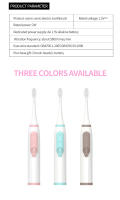 Cepillo De Dientes Eléctrico Sonic Jian Para Hombres Y Mujeres Adultos Cepillo De Pelo Suave IPX6 Impermeable No Recargable - details 8