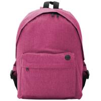 Mochila impermeable unisex, básica, tejido jaspeado, detalles en negro, bolsillos con cremallera y tapeta con salida para cables, Le Côté Chic - details 2