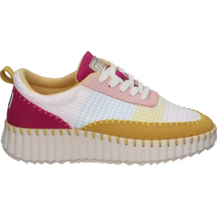D´ANGELA |Zapatos D´Angela para mujer DOG26021-M zapatillas moda juvenil color amarillo/rosa - 1