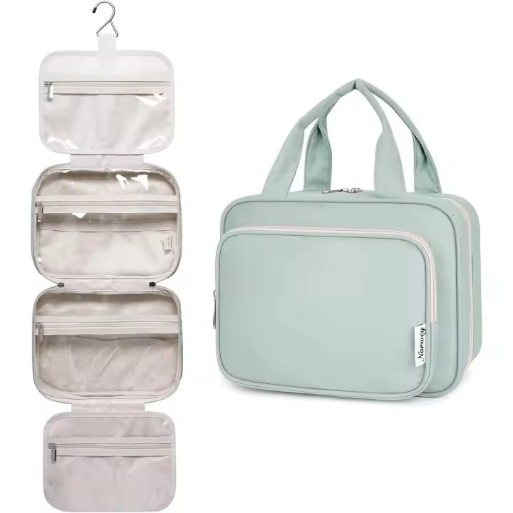 Bolsa de Maquillaje de Viaje Organizador de Cosmético Neceser Maquillaje para Mujeres y Niños (Menta Green) - 1