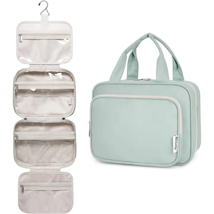 Bolsa de Maquillaje de Viaje Organizador de Cosmético Neceser Maquillaje para Mujeres y Niños (Menta Green) - 1