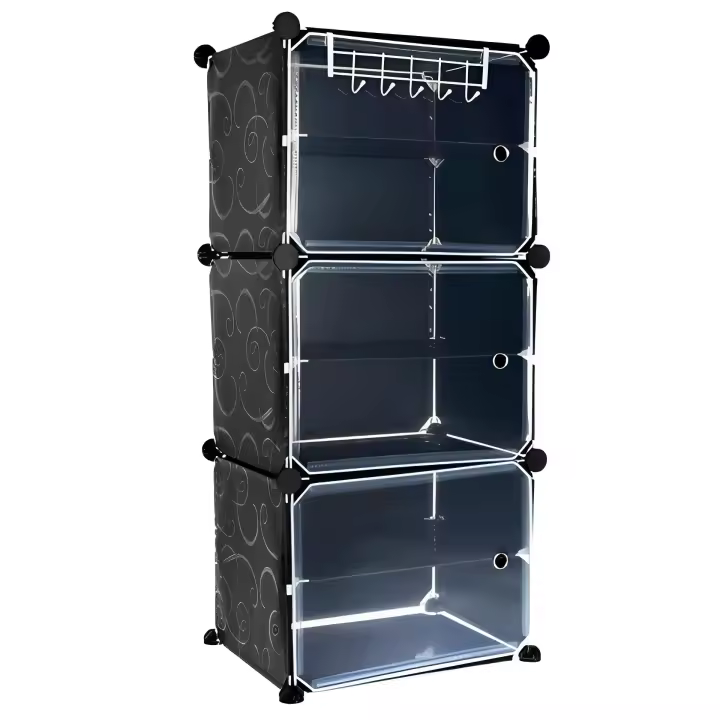 Ruhhy, Zapatero Modular de 6 Niveles, 3 módulos, Estante Organizativo de Almacenaje para Zapatos, Ideal para Hogar, Oficina y Armarios, Capacidad para 18 Pares, Diseño Compacto y Funcional - 1