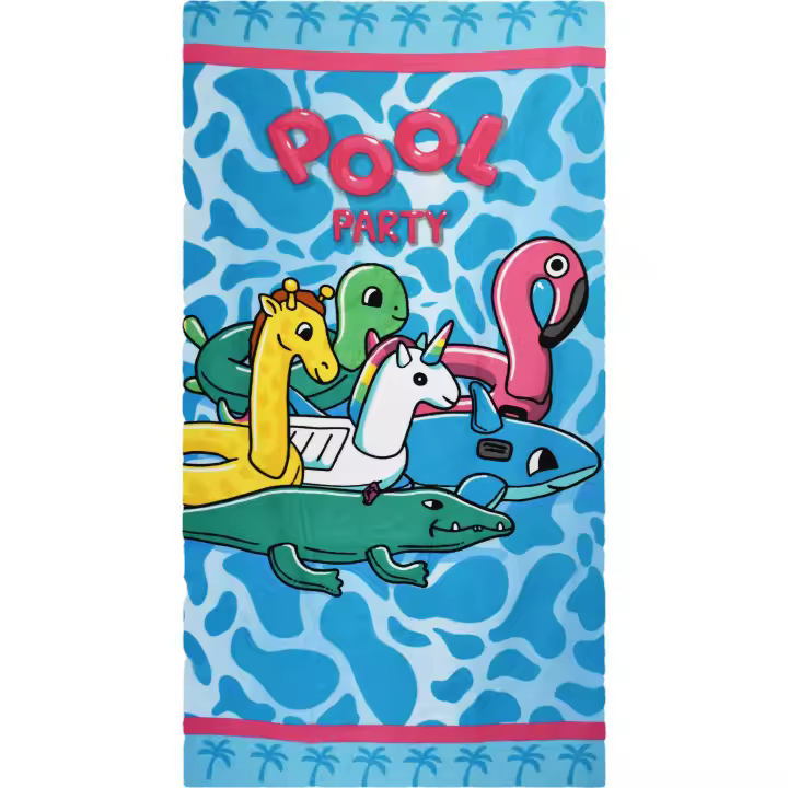 Toalla secado rápido de playa Pool Party. 70x140 cm. 100% Poliéster. Diseño exclusivo. - 1