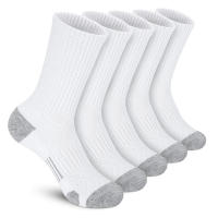 5 Pares De Calcetines Deportivos Para Hombre Calcetines De Calf Performance Algodón Poliéster Espandex Transpirables Para Correr Y Actividades Al Aire Libre - details 1
