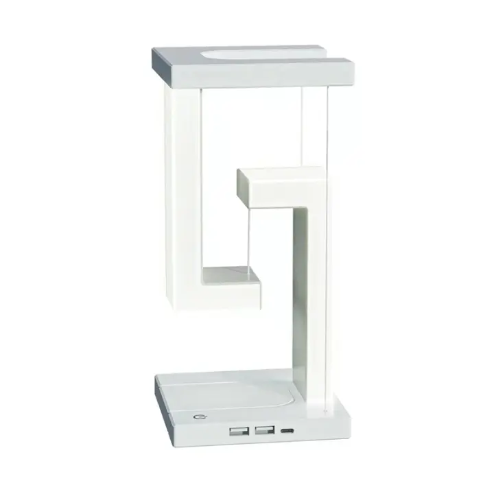 Lámpara Flotante De Luces Decorativas Con Cargador Inalámbrico De 10 W Desmontable Para Dormitorio/office Diseño Novelo - 1