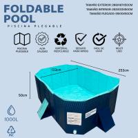 INDUSTEX - Piscina Plegable Foldable Pool, 286X166X50cm, Piscina para niños, Piscina para Perros portátil, Piscina Plegable, bañera, Piscina Juguete, Adecuada para niños, Mascotas Medianas - details 0