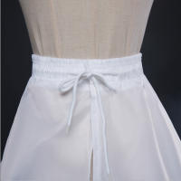 Crinolina De Tres Aros Para Mujer Sobe Vestido Falda Larga Media Slip Underskirt Para Vestidos De Boda Acrílico Blanco - details 3