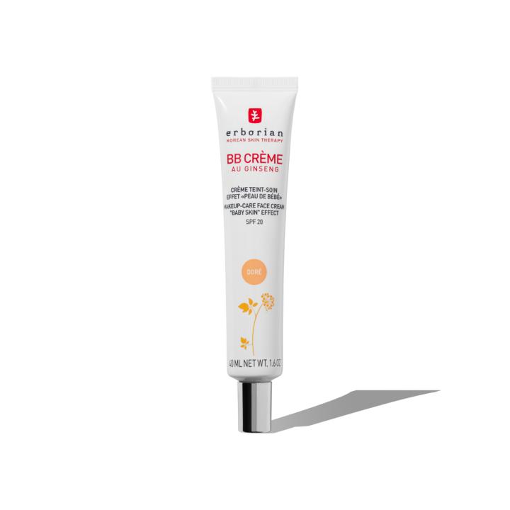 ERBORIAN BB Crème con Ginseng - Doré Crema de tratamiento con color 5-en-1 para un efecto "piel de bebé" 40ml