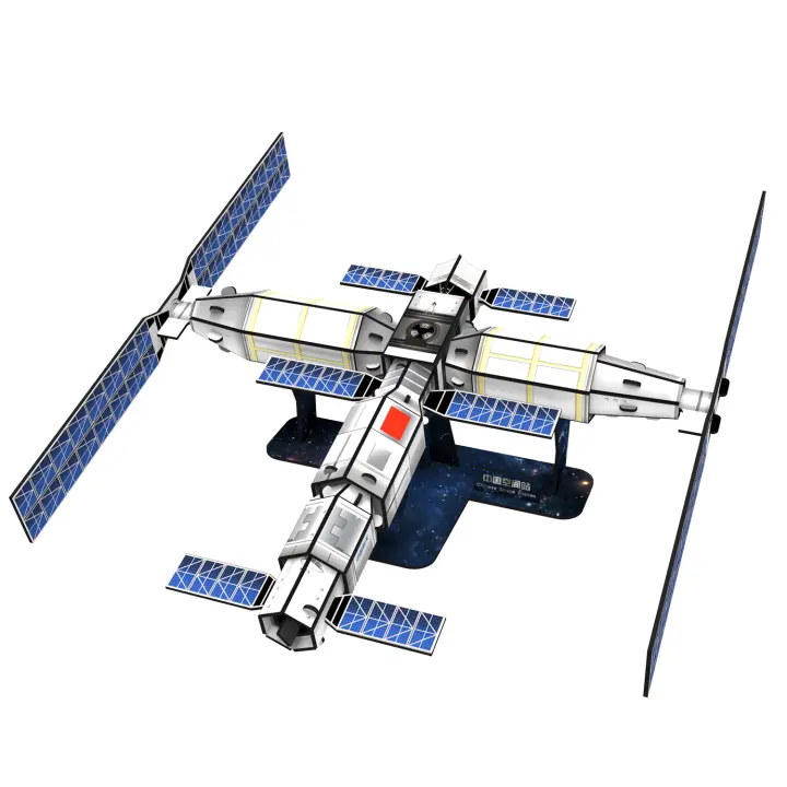 DAM. Puzzle 3D Space Station 54 piezas. 21,2x23,3x92,5 cm. 21x23x93cm. - 1