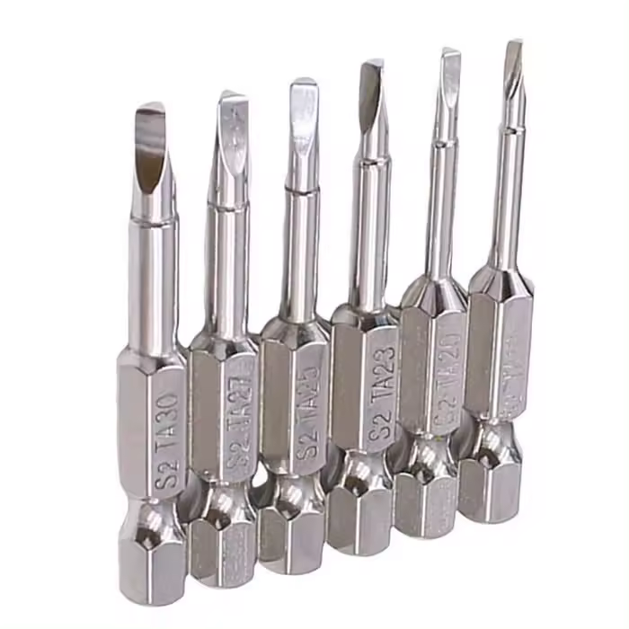 puntas de destornillador de cabeza triangular magnética de acero S2 de 1/4" - 1