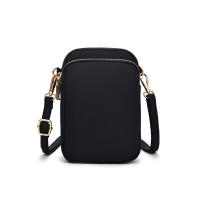 Bolso Mini Mujer Cruzado Con Cremallera Bolso De Hombro Multifuncional Vertical Monedero Móvil Negro Bolso De Caminar - details 11