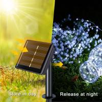 Luces De Hilo De Fairy Solar Exterior 32M Con 300/200/100/50 LEDS En Cobre Y Plata Resistente Al Agua 8 Modos Para Navidad Boda - details 1