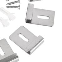 Juego De 4 Piezas De Soporte Para Espejo Sin Marco Con Clips De Montaje En Pared Herramienta Para Exhibiciones De Cartel De Espejo - details 4