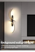 Lámpara De Pared Moderna En Forma De C LED Minimalista Para Decoración De Hogar Sala De Estar Dormitorio Pasillo Oficina Instalación En Pared Material Aluminio Negro - details 0