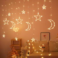 Curtain Garland LED De Estrella Y Luna Para Decoración De Eid Mubarak Y Ramadan 2025 Luz De Cadena Para Eventos Musulmanes Y Fiesta En Casa - details 9