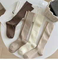 Medias Retro Para Mujer Estilo Japonés De Otoño Invierno Cálidas Y Suaves Medias Largas De Color Sólido Moda Casual Para Mujer - details 5
