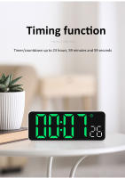 Reloj De Alarma Digital Con Control De Voz Multi-function LED Temp Date Display 12/24H Positivo/Contador Reloj De Mesa Decoración Para Habitación - details 4