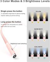Luz De Lectura Para El Cuello Luz De Libro Portátil Recargable USB Flexible Y Duradera Iluminación LED Para Lectura En Cama - details 8
