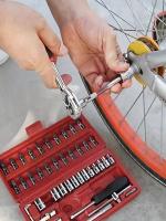 Kit De Herramientas De Reparación De Coche 46pcs Juego De Llaves De Fijación Y Destornilladores Para Bicicletas Y Autos - details 1