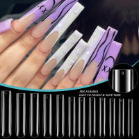 60pcs Uñas Postizas De Acrílico Transparentes Extra Largas Estilo Europeo Y Americano 5XL Uñas Falsas De Cobertura Completa Para Dedos - details 3