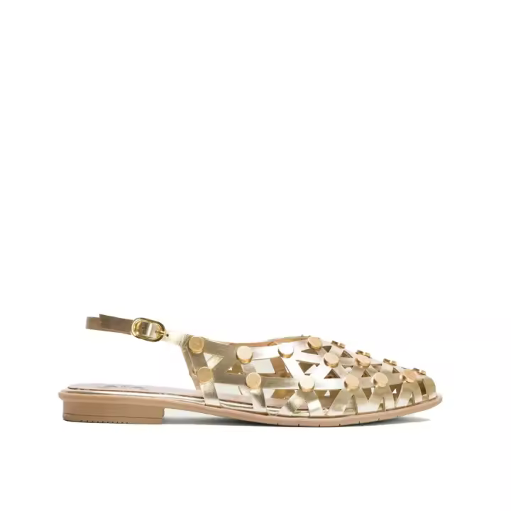 BAILARINAS DESTALONADAS CON TACHUELAS PORRONET RANIA 7093 ORO - 1