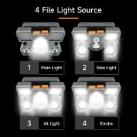Lámpara De Cabeza Super Brillante USB Recargable 5 LED Con Batería Integrada Para Camping Y Pesca Nocturna KDULIT - details 4