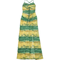 Vestido Largo De Verano Para Niñas Kliou Estilo Hipster Streetwear Malla Espalda Descubierta Ajustado Y Flared Vestido De Fiesta Club - details 3