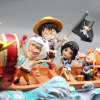Figura De Anime One Piece Luffy Y Amigos Serie Carrera De Barco Dragón Decoración De Escritorio Regalo Colección De Modelos PVC Para Fans De La Edad De 14 Años O Más - details 18