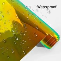 Pegatinas De Coche Vinilo Impermeable Doradas Arco Iris Láser Para Motocicletas Y Cuerpo Del Coche Accesorios De Modificación De Coche PVC Sin Químicos Peligrosos - details 5