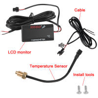 Medidor De Temperatura Para Tanque De Agua 0-120°C Monitor Con Indicadores Rojo Y Azul Advertencia Termómetro Para Motocicleta Con Sensores Universal - details 3
