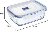 Recipiente Hermético de Vidrio Pure Box Active (Una Unidad)– 16x11x7 cm, 820 ml, Bicolor, Ideal para Alimentos Frescos y Conservación, Luminarc - details 1