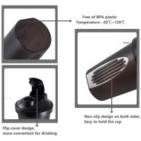 Botella De Deporte Shaker Para Proteína De Mantequilla Con Mezclador De Acero Inoxidable Plástico Libre De BPA Botella De Bebida Portátil Para Gimnasio Y Exterior 400ml - details 1