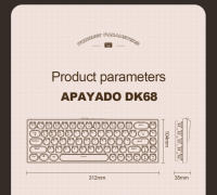 Teclado Mecánico DK68 Punk Con Iluminación RGB Dinámica 68 Teclas Conexión Bluetooth Tri-modo APAYADO Full-key Hot-swap - details 14