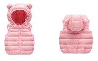 Chaleco De Plumas Para Bebés Niños Y Niñas Con Orejas Vestido Cálido De Algodón Para Otoño E Invierno Ropa Infantil Con Capucha Tipo Casual - details 2