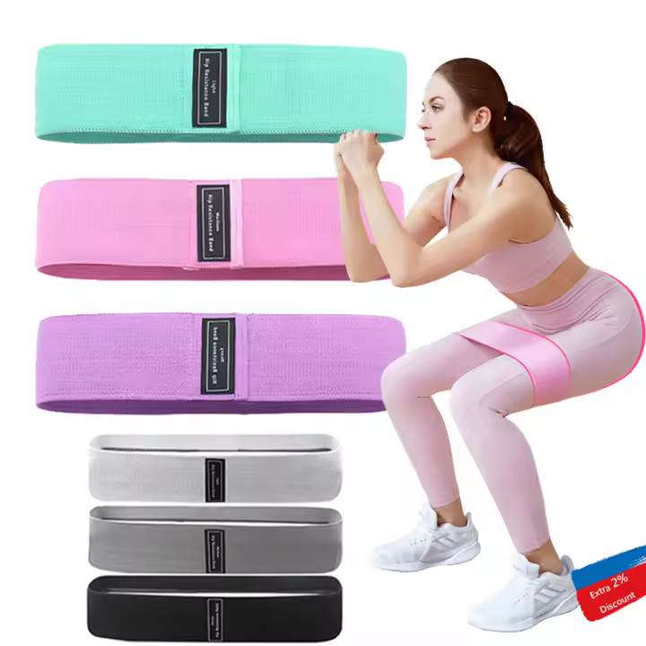 Banda De Resistencia De Goma Elástica Para Yoga Y Ejercicio De Fuerza Para Caderas Equipo Deportivo De Gimnasio Para Mujeres Entrenamiento En Casa - 1