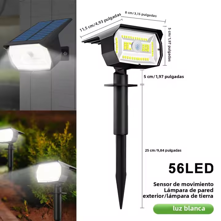 Luces Solares Para Paisaje IP65 Impermeables Con 3 Modos Luz Solar Para Jardín Camino 72/68 LED Modernas Para Exterior - 1