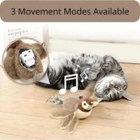 Juguete Interactivo Para Gatos Y Perros Con Algodón PP Y Tela Squeaky Recargable Por USB Bird Patrón Activado Por Toque Incluye Catnip - details 2