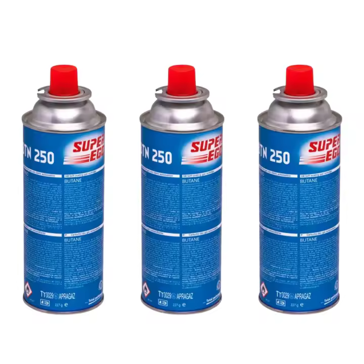 Cartucho Gas Camping 250ml SUPER-EGO SEH003800 | Práctico, Seguro y Compatible con Hornillos Portátiles - 1