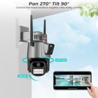 Cámara De Seguridad IP 4K 8MP Wifi Con Lente Dual Protección Impermeable Alarma De Luz Policia Video Vigilancia CCTV Montaje En Pared Grey - details 9
