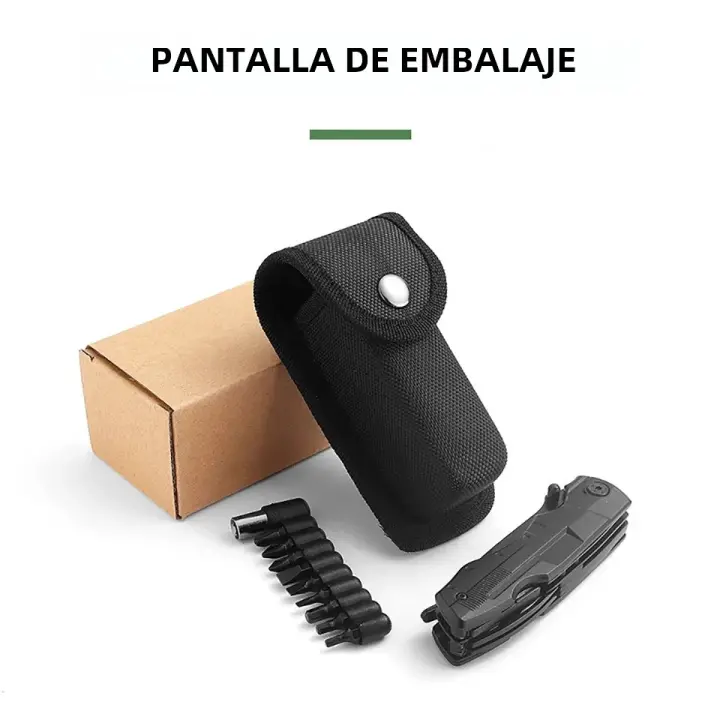 Cuchillo Multifuncional Portátil 10 En 1 Para Camping Y Supervivencia Con Herramientas De Plegable Pliers Destornillador Y Corte De Alambre - 1