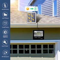 Lámpara De Inundación Solar Con Control Remoto Y Reflectivo LED Para Exterior Jardín Luz De Calle Inteligente IP67 Moderna Abs Plástico - details 6