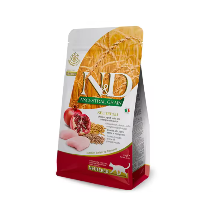 Farmina N&D Cat Ancestral Neutered Pollo para Gatos Esterilizados 5 Kg - Comida para Gatos Est. Completa y Equilibrada - 1