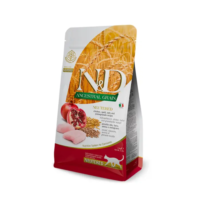 Farmina N&D Cat Ancestral Neutered Pollo para Gatos Esterilizados 5 Kg - Comida para Gatos Est. Completa y Equilibrada - 1