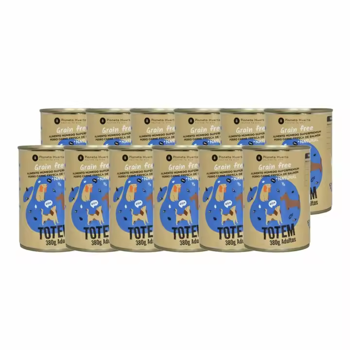 PLANETA HUERTO | Pack 12x Comida Húmeda Grain Free Superpremium para Perros con Salmón 380 g - Alimentación Completa sin Cereales para Perros Adultos - 1