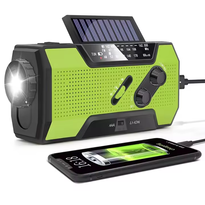Prevención de catástrofes radio multimoción radio de emergencia portávil manivela Generación de Energía Carga del teléfono móvil - 1