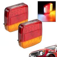 Luz De Señal Trasera 12V Con 26 LED Indicador De Faro Trasero Para Coche Luz De Placa Número Luz De Freno Retrovisor Trailer Camión Caravana - details 1